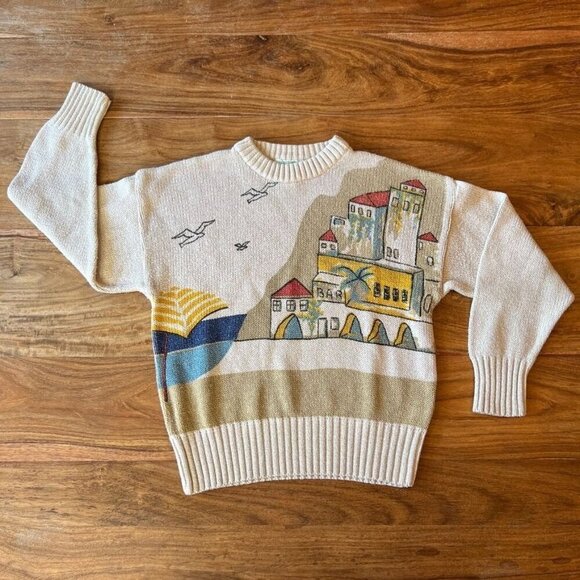 Vintage Toddler Sweater With Scenic Design - Picture 1 of 9